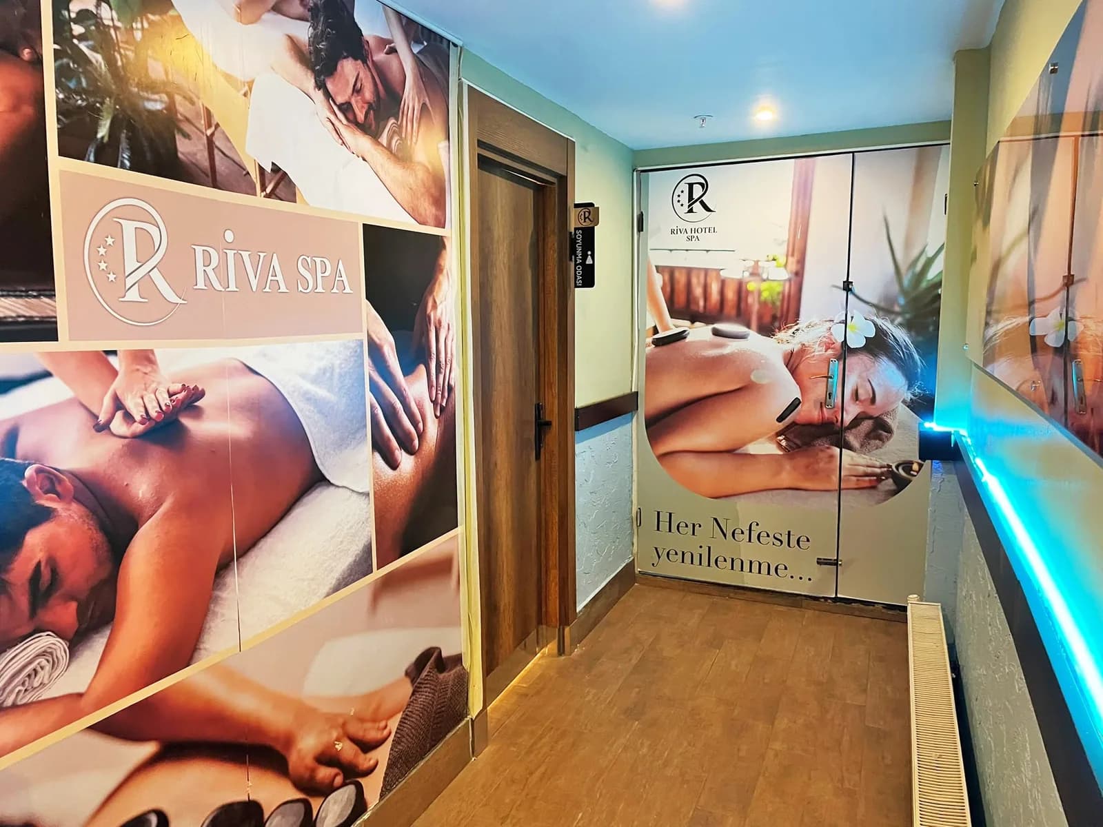Riva SPA Ankara LED aydınlatmalı koridor